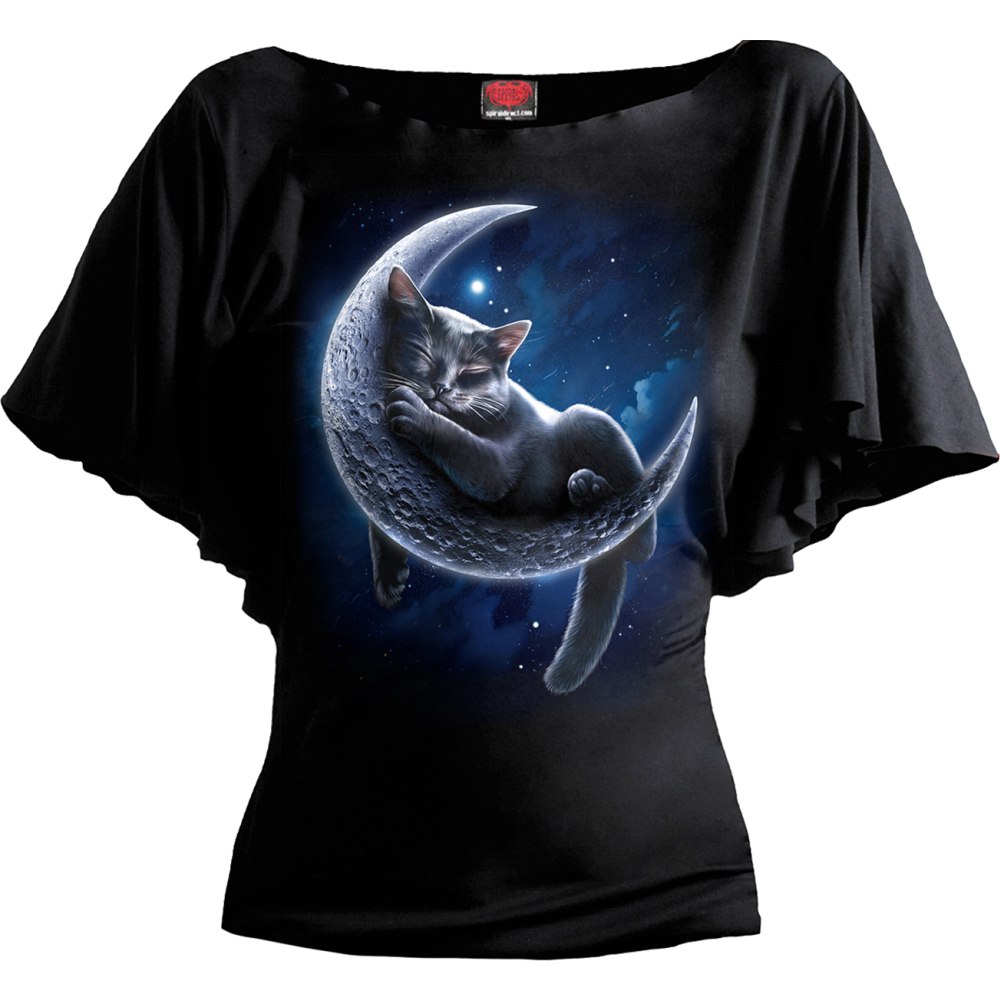 Spiral - Velvet Moon Top - Black
